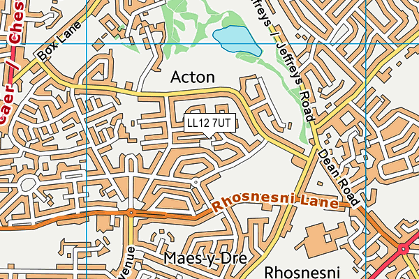 LL12 7UT map - OS VectorMap District (Ordnance Survey)