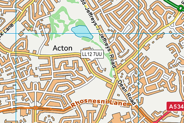 LL12 7UU map - OS VectorMap District (Ordnance Survey)