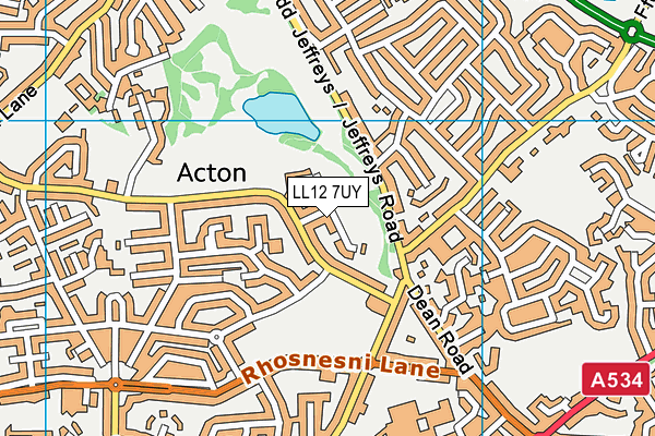 LL12 7UY map - OS VectorMap District (Ordnance Survey)