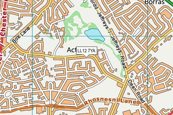 LL12 7YA map - OS VectorMap District (Ordnance Survey)