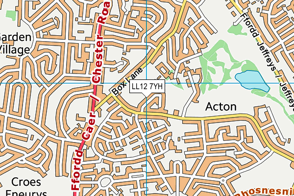 LL12 7YH map - OS VectorMap District (Ordnance Survey)