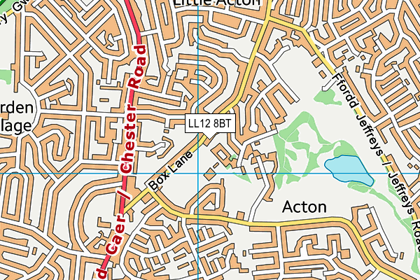 Acton Primary map (LL12 8BT) - OS VectorMap District (Ordnance Survey)