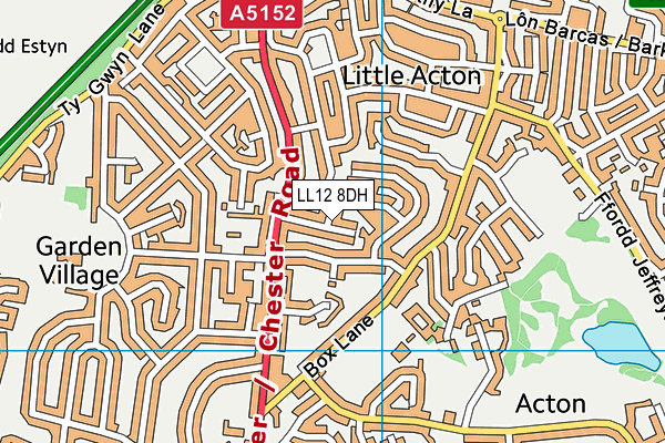 LL12 8DH map - OS VectorMap District (Ordnance Survey)