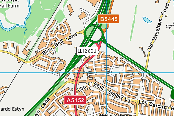 LL12 8DU map - OS VectorMap District (Ordnance Survey)