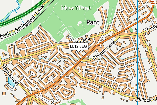 LL12 8EG map - OS VectorMap District (Ordnance Survey)
