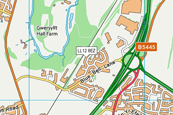 LL12 8EZ map - OS VectorMap District (Ordnance Survey)