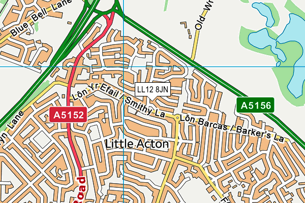 LL12 8JN map - OS VectorMap District (Ordnance Survey)