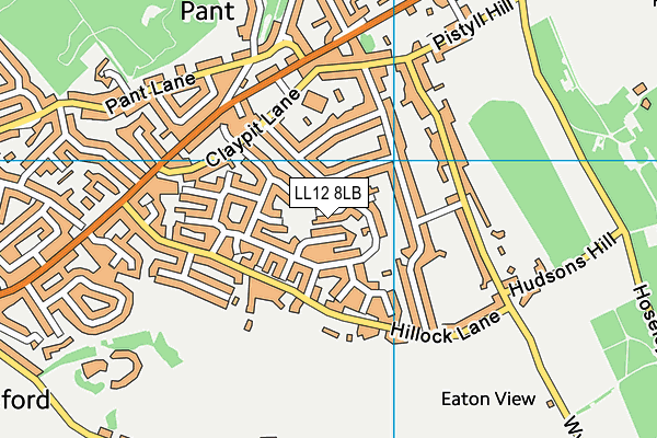 LL12 8LB map - OS VectorMap District (Ordnance Survey)
