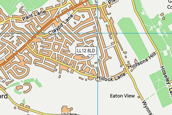 LL12 8LD map - OS VectorMap District (Ordnance Survey)