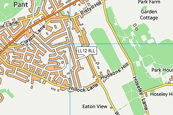 LL12 8LL map - OS VectorMap District (Ordnance Survey)