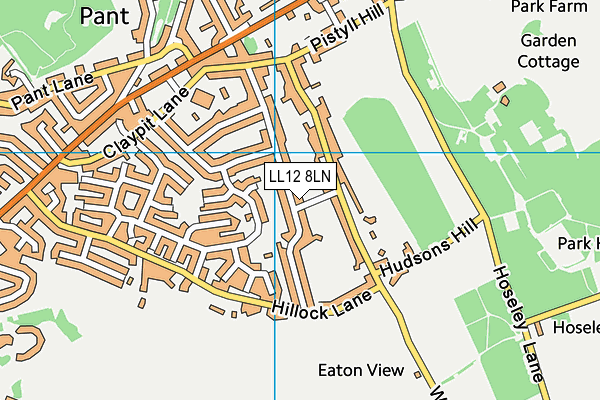 LL12 8LN map - OS VectorMap District (Ordnance Survey)