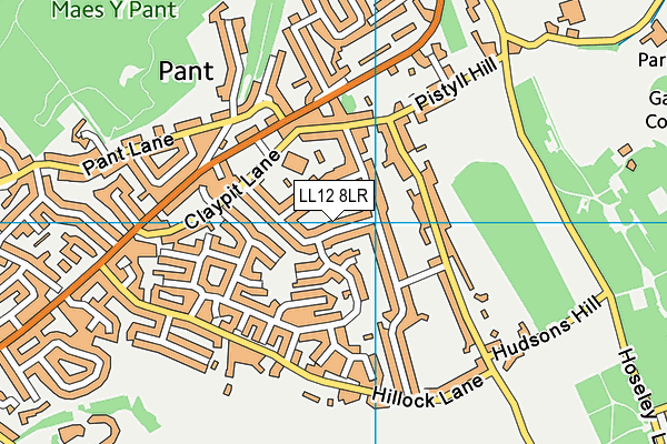 LL12 8LR map - OS VectorMap District (Ordnance Survey)