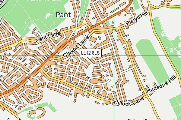 LL12 8LS map - OS VectorMap District (Ordnance Survey)