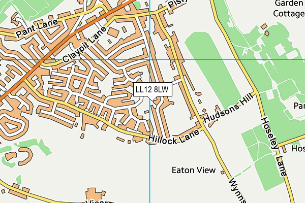 LL12 8LW map - OS VectorMap District (Ordnance Survey)