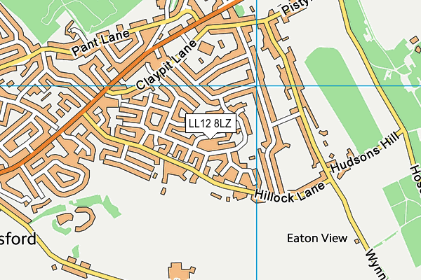 LL12 8LZ map - OS VectorMap District (Ordnance Survey)
