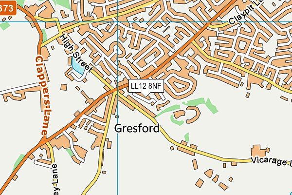 LL12 8NF map - OS VectorMap District (Ordnance Survey)