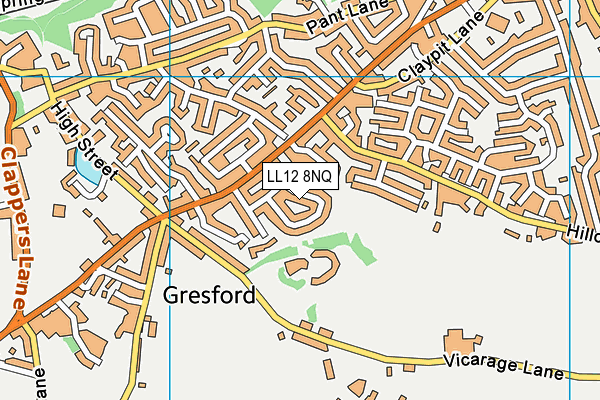 LL12 8NQ map - OS VectorMap District (Ordnance Survey)