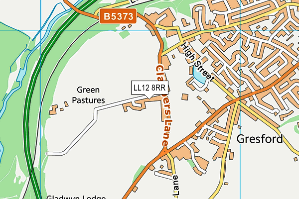 LL12 8RR map - OS VectorMap District (Ordnance Survey)