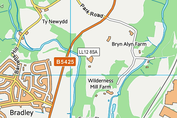 LL12 8SA map - OS VectorMap District (Ordnance Survey)