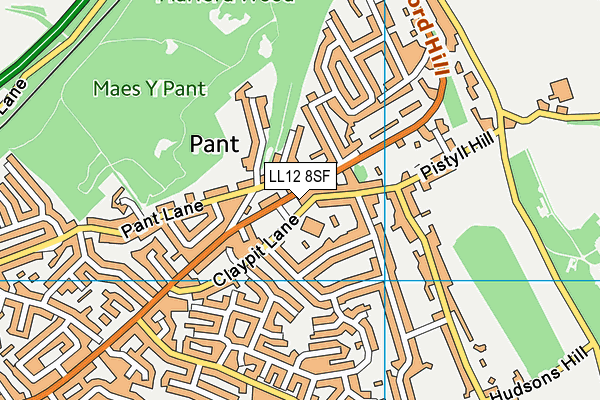 LL12 8SF map - OS VectorMap District (Ordnance Survey)