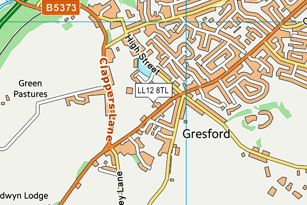 LL12 8TL map - OS VectorMap District (Ordnance Survey)