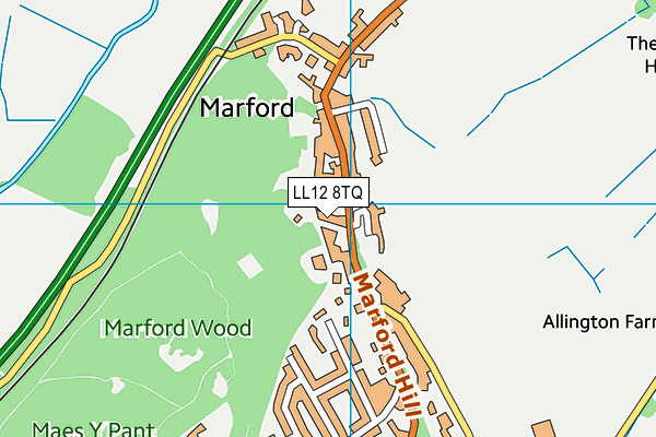 LL12 8TQ map - OS VectorMap District (Ordnance Survey)
