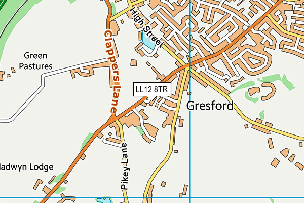 LL12 8TR map - OS VectorMap District (Ordnance Survey)