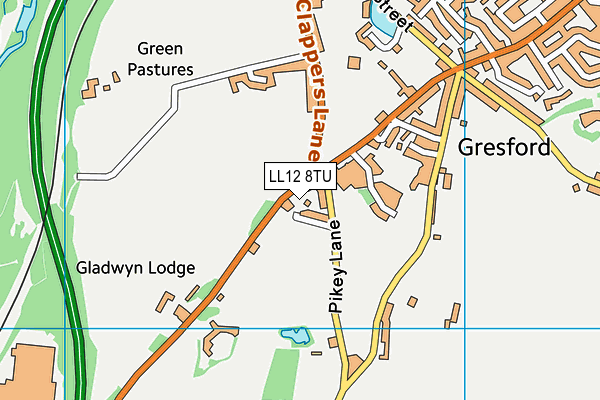 LL12 8TU map - OS VectorMap District (Ordnance Survey)