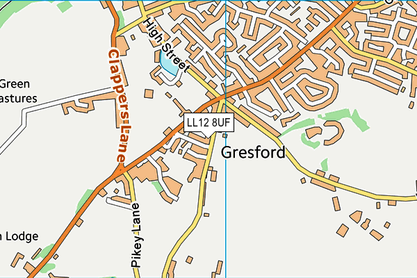 LL12 8UF map - OS VectorMap District (Ordnance Survey)