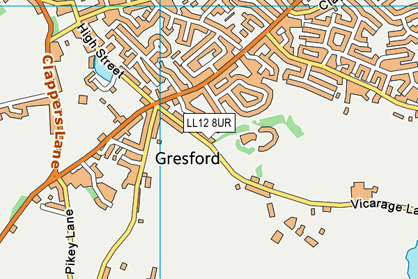 LL12 8UR map - OS VectorMap District (Ordnance Survey)