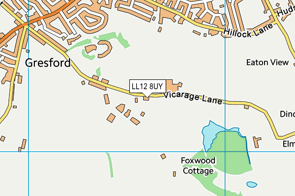 LL12 8UY map - OS VectorMap District (Ordnance Survey)