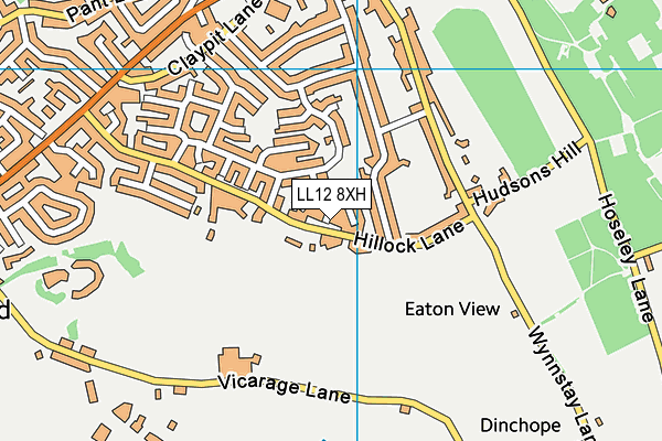 LL12 8XH map - OS VectorMap District (Ordnance Survey)