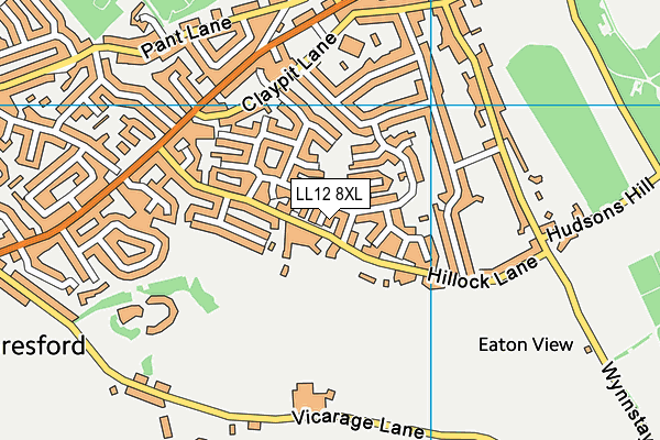 LL12 8XL map - OS VectorMap District (Ordnance Survey)