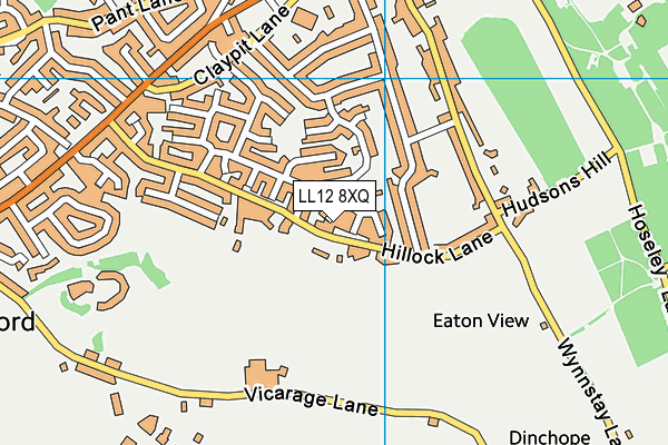 LL12 8XQ map - OS VectorMap District (Ordnance Survey)