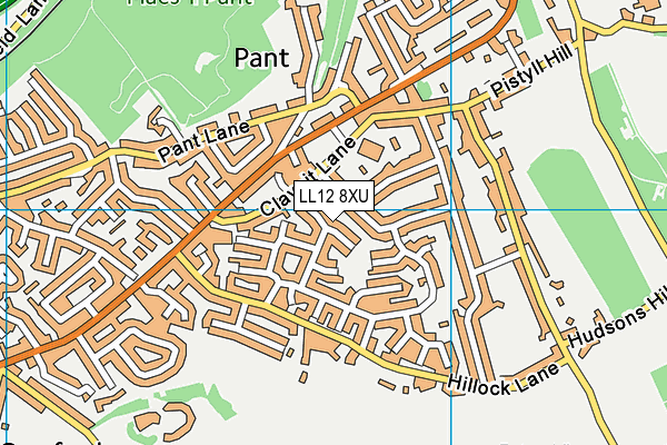 LL12 8XU map - OS VectorMap District (Ordnance Survey)