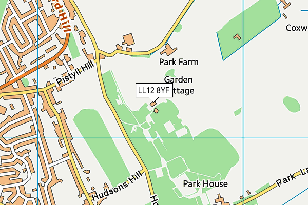 LL12 8YF map - OS VectorMap District (Ordnance Survey)
