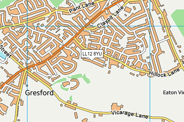 LL12 8YU map - OS VectorMap District (Ordnance Survey)