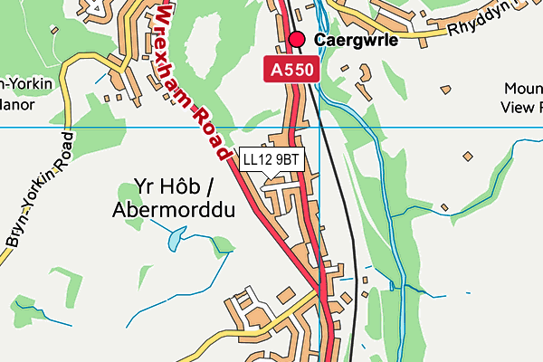 LL12 9BT map - OS VectorMap District (Ordnance Survey)