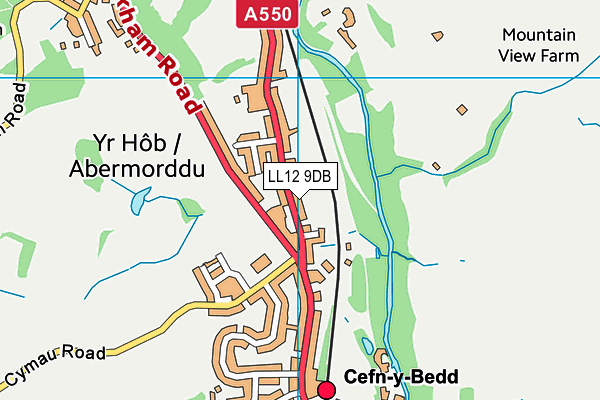 LL12 9DB map - OS VectorMap District (Ordnance Survey)