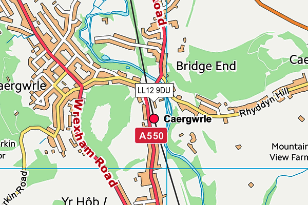 LL12 9DU map - OS VectorMap District (Ordnance Survey)