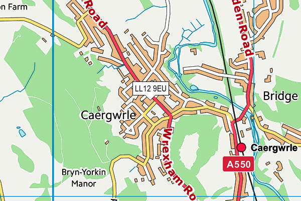 LL12 9EU map - OS VectorMap District (Ordnance Survey)