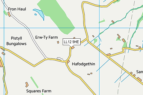 LL12 9HE map - OS VectorMap District (Ordnance Survey)