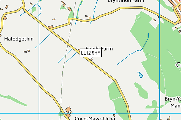 LL12 9HF map - OS VectorMap District (Ordnance Survey)