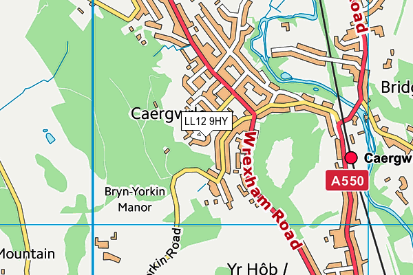 LL12 9HY map - OS VectorMap District (Ordnance Survey)