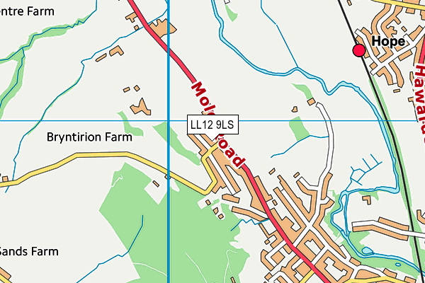 LL12 9LS map - OS VectorMap District (Ordnance Survey)