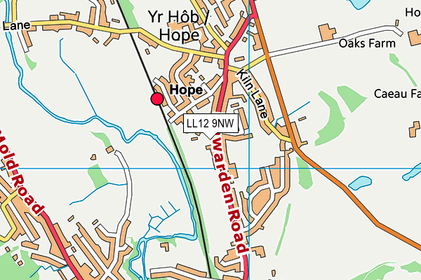 LL12 9NW map - OS VectorMap District (Ordnance Survey)