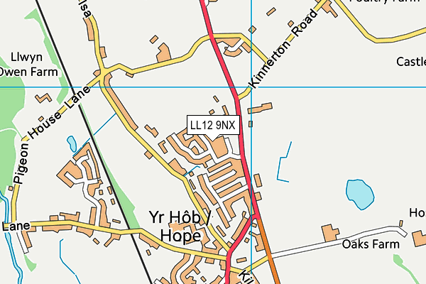 LL12 9NX map - OS VectorMap District (Ordnance Survey)