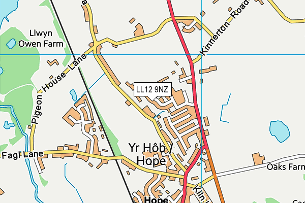 LL12 9NZ map - OS VectorMap District (Ordnance Survey)