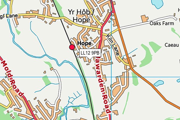 LL12 9PB map - OS VectorMap District (Ordnance Survey)