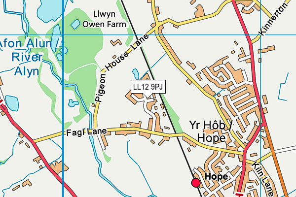 LL12 9PJ map - OS VectorMap District (Ordnance Survey)